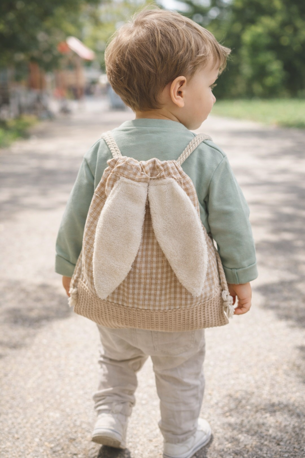 Mochila de cuerdas infantil conejito