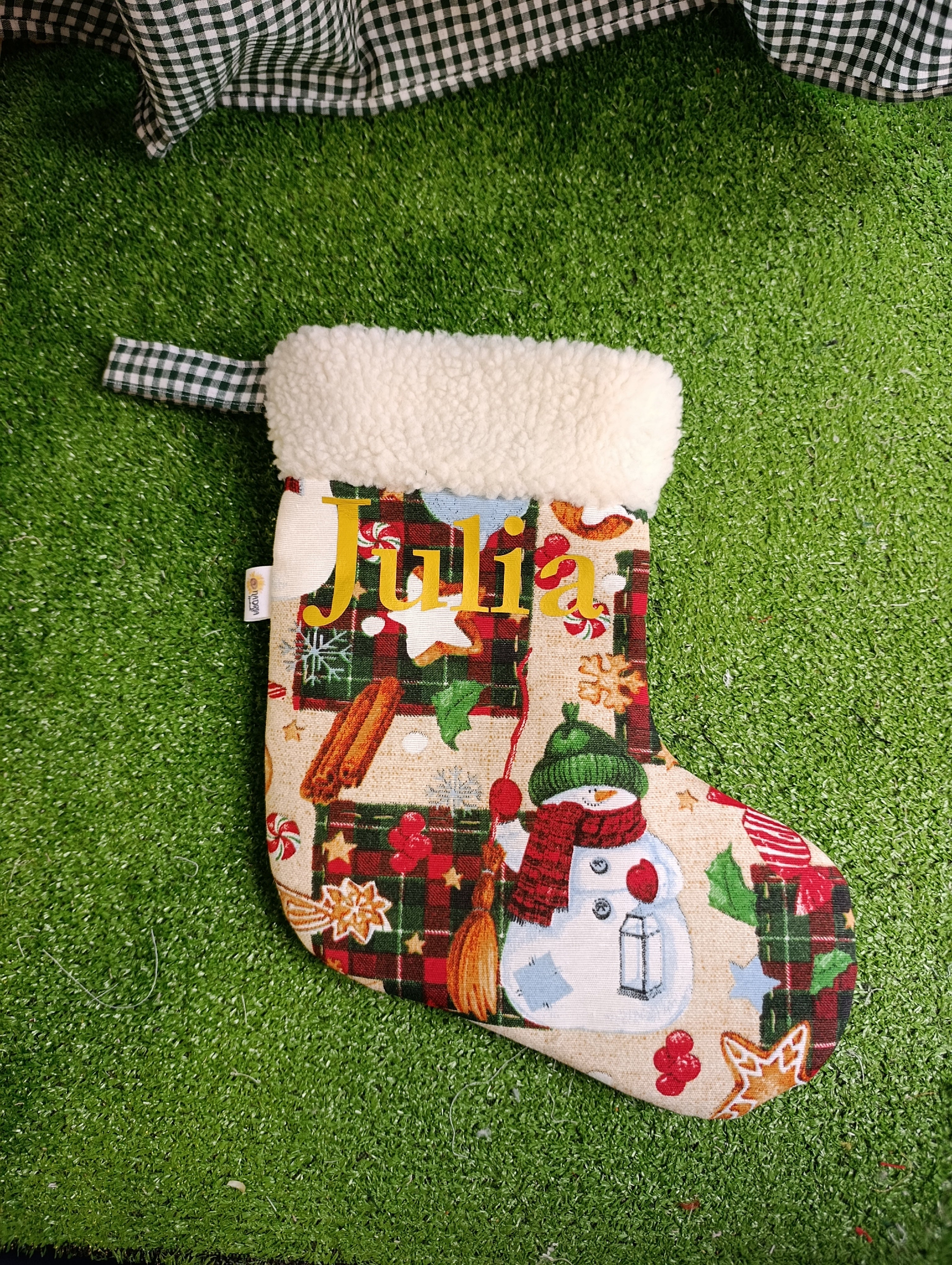 Bota/calcetín navidad modelo muñeco de nieve