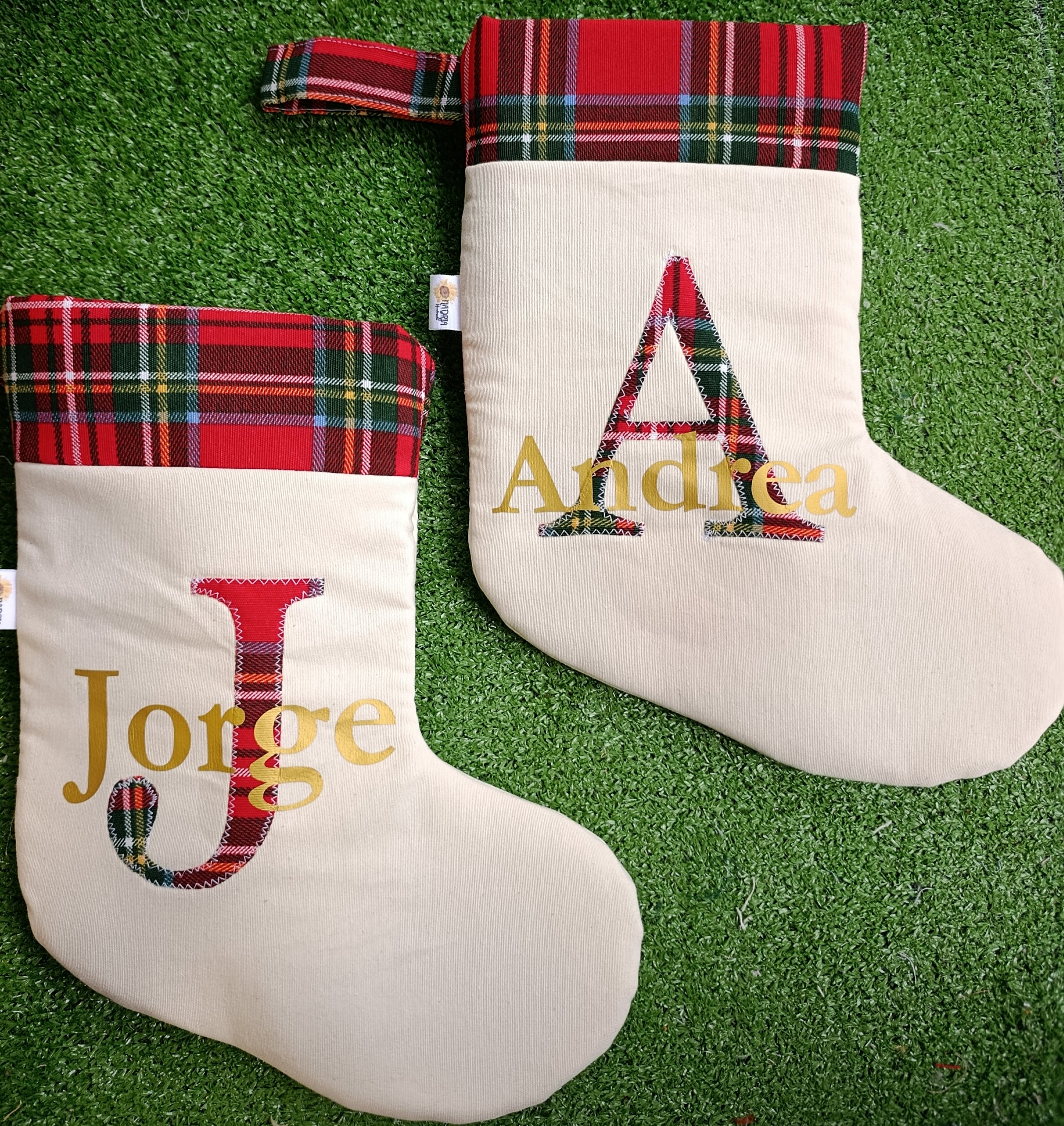 Bota/calcetín navidad modelo letra+nombre