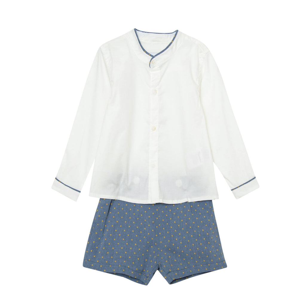 Conjunto pantalón corto + camisa niño