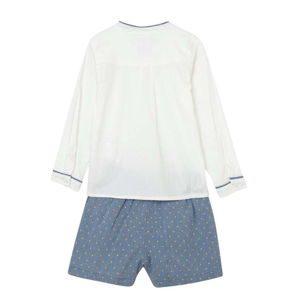 Conjunto pantalón corto + camisa niño